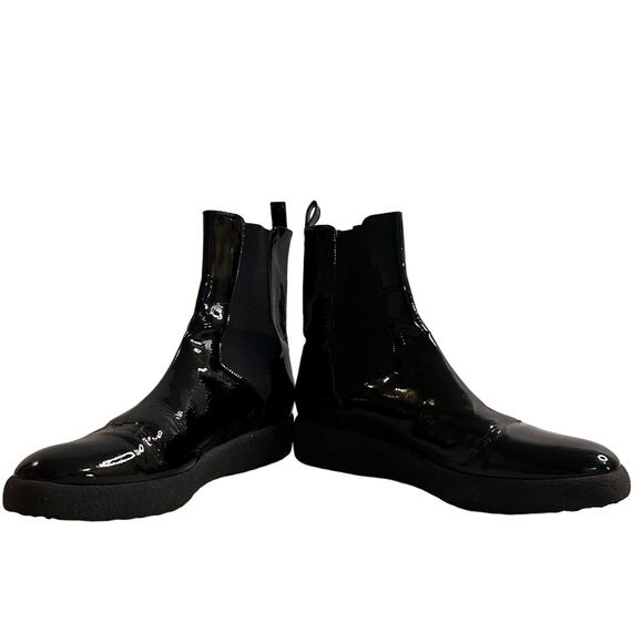 Robert Clergerie Chelsea Patent Leather Boots Paris France Womens 39.5 EU/8.5 US - Picture 2 of 16